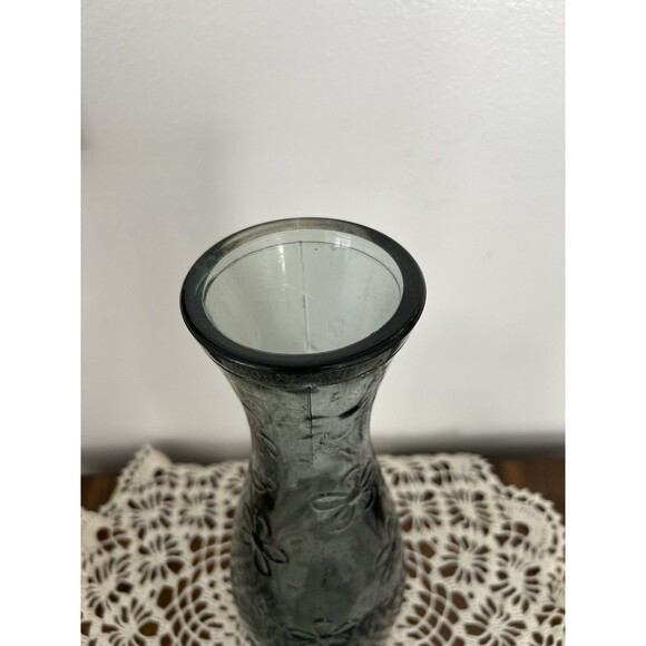 Vintage Olive-Green Very Heavy Daisy Motif Bottle From Spain - Picture 6 of 9